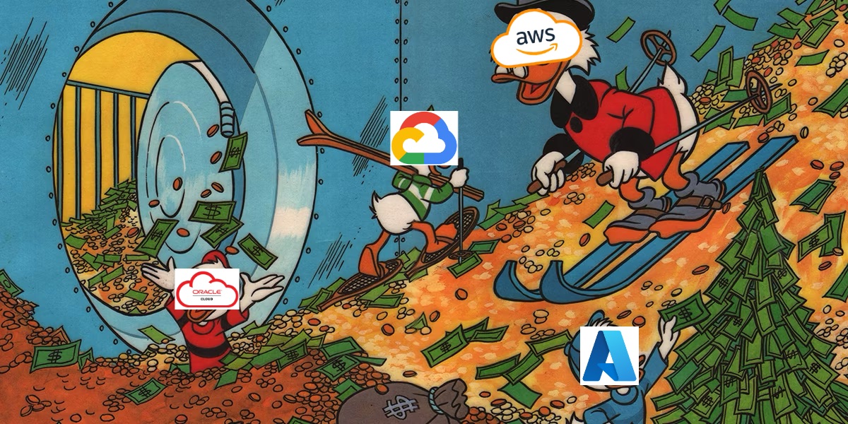 Popular cloud providers cast as Scrooge McDuck and his grand-nephews